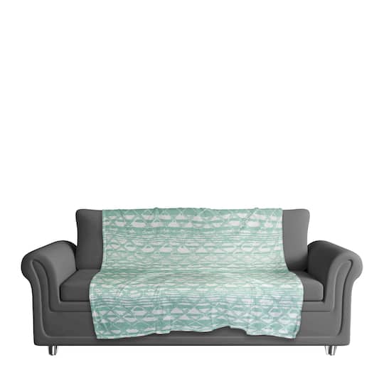 Blue Tribal Fleece Throw Blanket